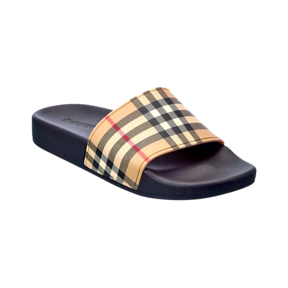 Burberry Furley Check Slide Sandal, Size 36